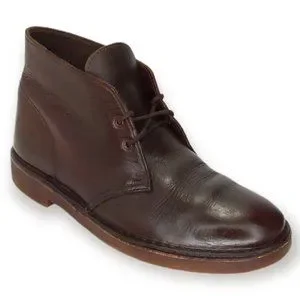 Clarks Desert Chukka Boots Size 10.5M Brown Leather Lace Up Classic Clarks Brown Leather Chukka Desert Boots Size 10.5 M | eBay main image 4